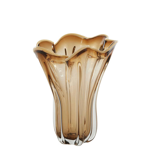 Light & Living vaas Kazuno - bruin - Ø26cm - vtwonen shop