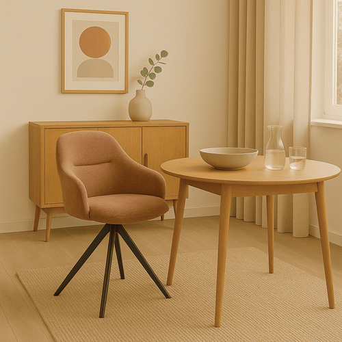 Calicosy - TAMARA Set van 2 fauteuils - Oranje - 61x56,5x51 cm