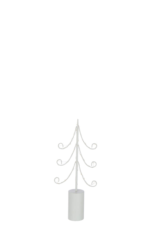 J-Line decoratie Boom - ijzer - wit - small - LED lichtjes - vtwonen shop