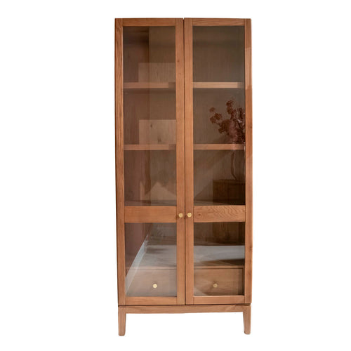 DÉJA Living Vitrinekast Navia - Bruin Eiken - 85x40x200cm