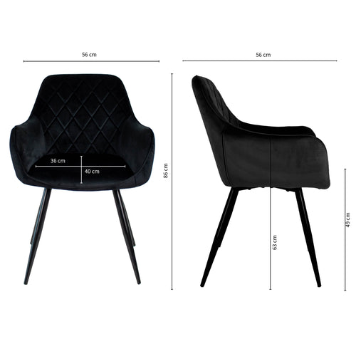 Kick Eetkamerstoel Monza - Zwart - vtwonen shop