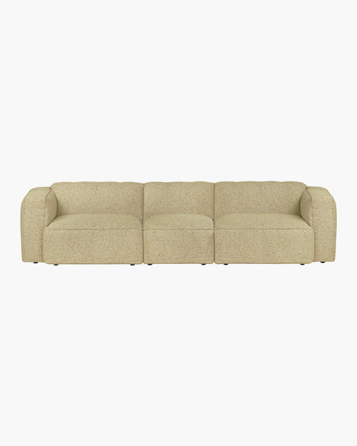 noo.ma Lobi 4-zits bank - Pale Yellow Mélange, 318x97,5x73,5 cm