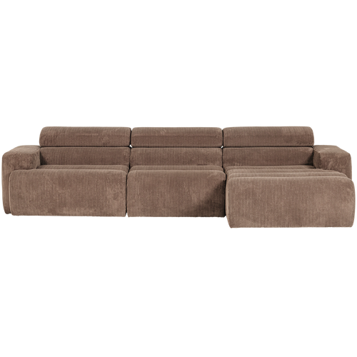 WOOOD chaise longue bank rechts Novi - Ribstof - Taupe - vtwonen shop