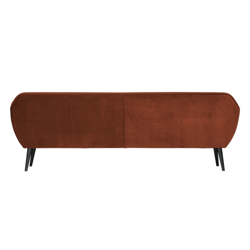 WOOOD 3-zits bank Rocco - Velvet - Roest - 75x230x82