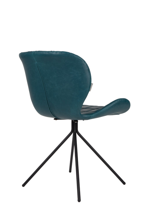 Zuiver OMG Eetkamerstoelen Kunstleer Blauw - Set van 2 - vtwonen shop