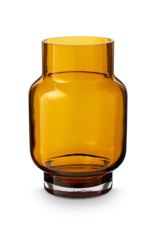 vtwonen Vaas - Glas - Bruin - 21x32cm - vtwonen shop