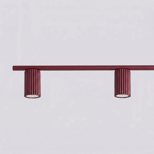 Sollux Lighting Kroonluchter KARBON 4 bordeaux - 122x6,5x212cm