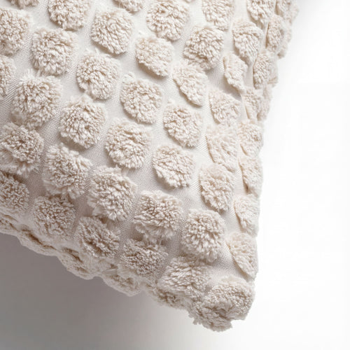 ROME - kussenhoes 45x45 cm - effen kleur - 3D-structuur - Snow White - wit