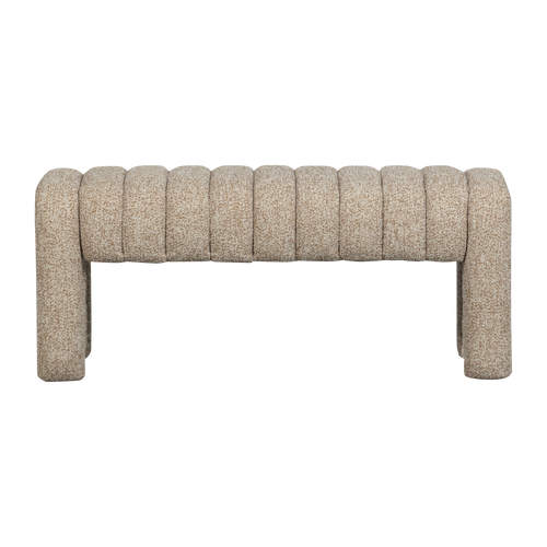 WOOOD bankje gestoffeerd Frex - Bouclé - Bruin - 48x110x43