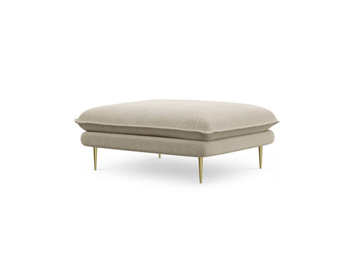 Cosmopolitan Design Poef Vienna structurele stof, beige - 73x93x43cm