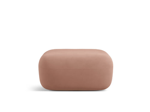Micadoni Poef Jenny flueel terracotta - 88x90x40cm