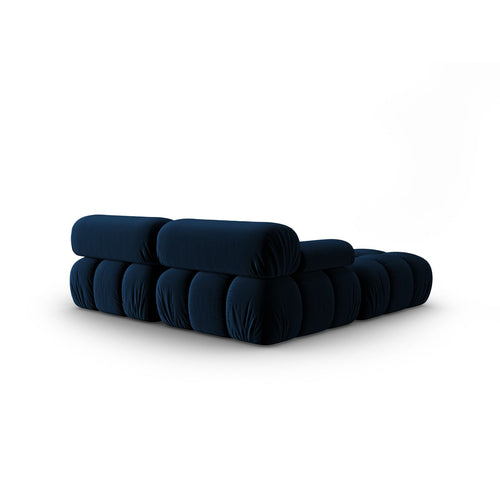 Cosmopolitan Design - Modulaire bank Cortina 3-zits, flueel koningsblauw - 188x188x70cm