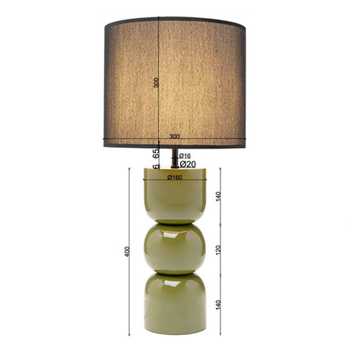 Kare Design Taffellamp Eliano 53cm khaki