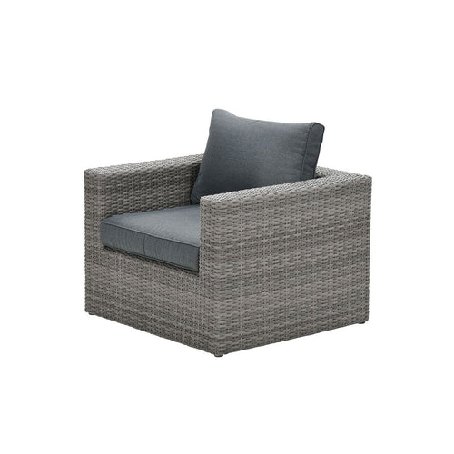 Orangebird lounge fauteuil - organic grey - reflex black - vtwonen shop