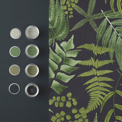 Graham & Brown Vliesbehang - Midsummer Fern Black - 10mx52cm - vtwonen shop