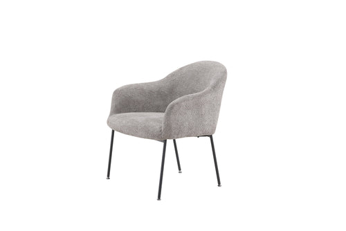 Rebellenclub Fauteuil Vai - Lichtgrijs bouclé - vtwonen shop