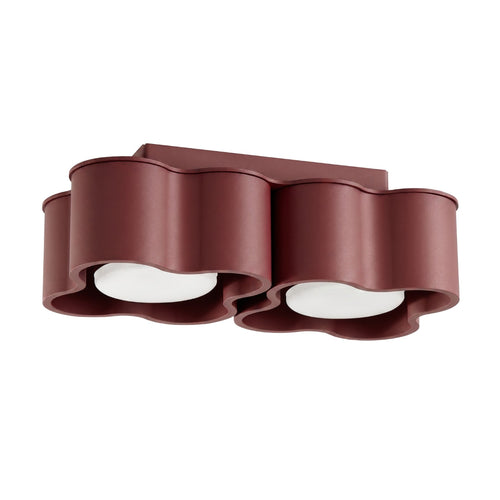 Sollux Lighting Plafondlamp OVIO 2 bordeaux Gx53 - 24,5x12x8cm