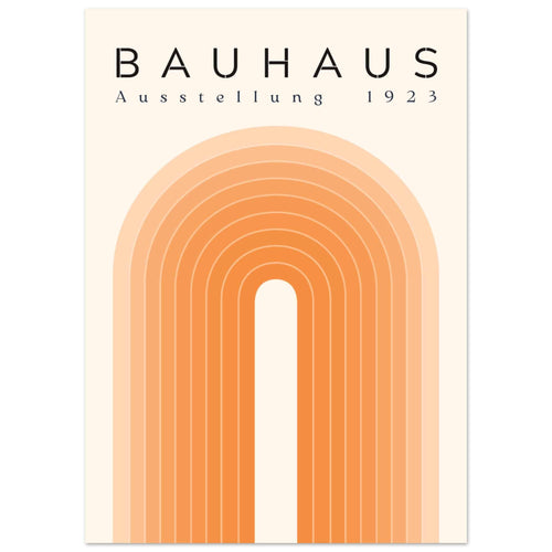 Artfulprints  Bauhaus - Orange rainbow   poster 50x70 cm - vtwonen shop