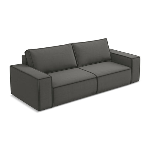 LaMiaSofa 3-zits slaapbank Livorno - velours - staal - 255x105x85