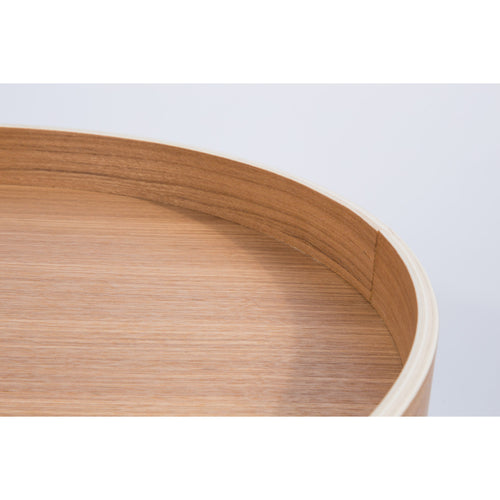 Zuiver Oak Tray Bijzettafel Rond 46,5 cm Eikenhout - Bruin