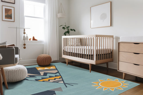 AFK Living vloerkleed Tipi - voor kinderen - blauw - 120 x 170 cm - vtwonen shop