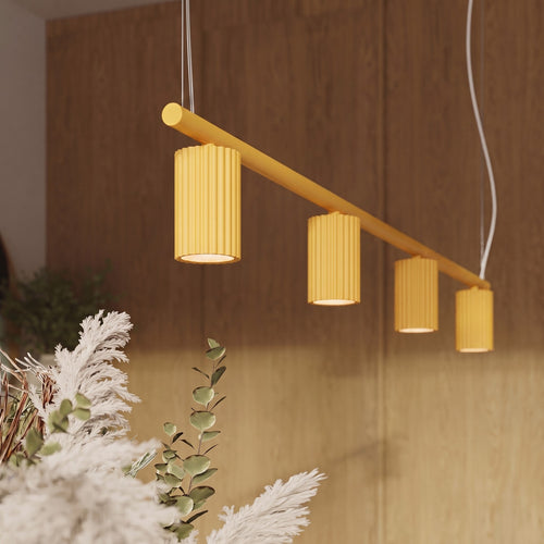 Sollux Lighting Kroonluchter KARBON 4 geel - 122x6,5x212cm