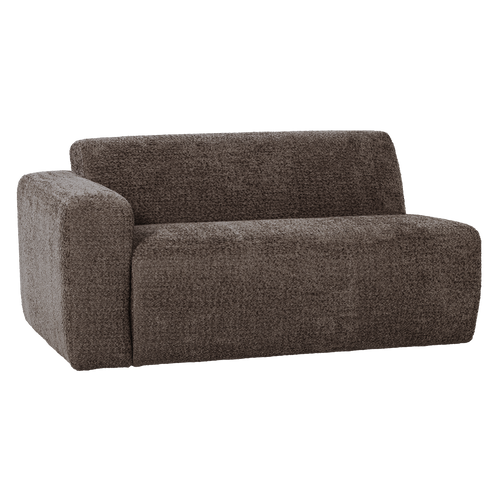 WOOOD 1,5-zits bank arm links Mojo Base - Wollig - Bruin - 74x145x97