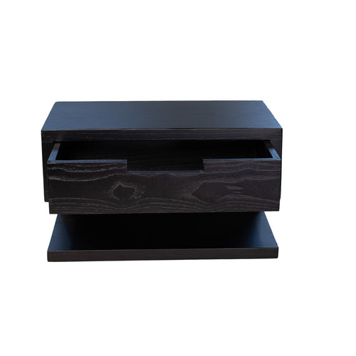 Giga Meubel Nachtkastje  - Zwart - Eikenhout - 35x20x20cm - vtwonen shop
