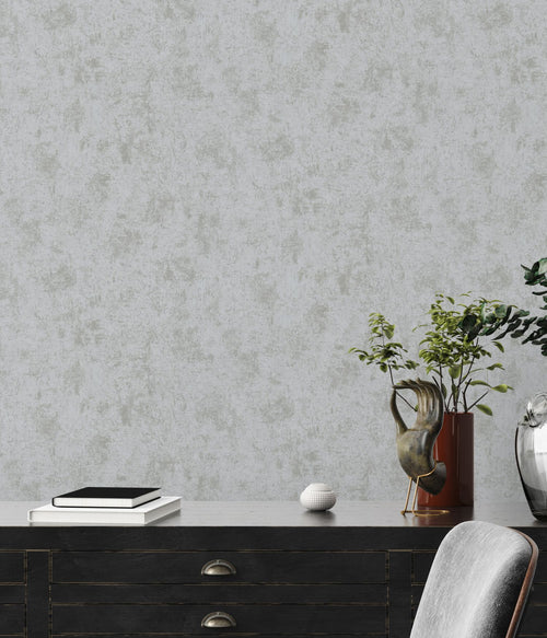 Livingwalls behang metalen platen zilver, grijs en metallic - 53 cm x 10.05 m - AS-389693