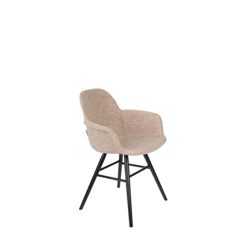 Zuiver Albert Kuip Soft Eetkamerstoelen armleuning Beige - Set van 2 - vtwonen shop