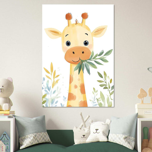 Artfulprints  Tropische giraffe   Poster 30x40 cm