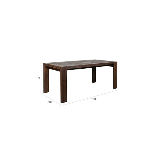 Dutchbone Bruneau Eettafel 180x90 cm Hout Walnootkleur - Bruin
