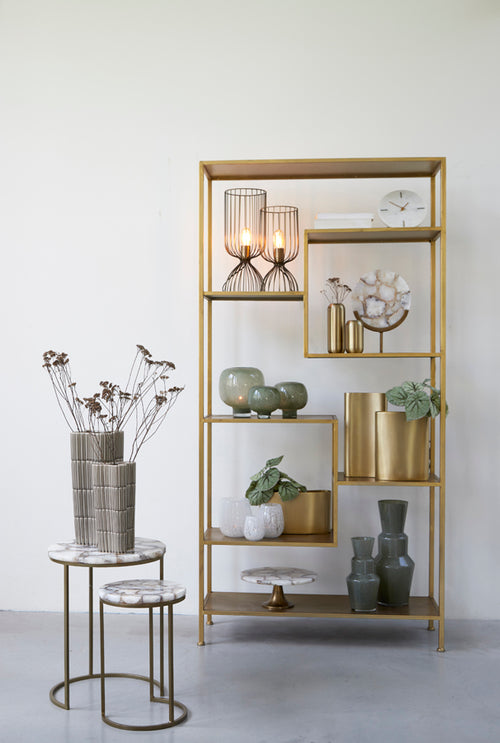 Light & Living klok MORENO - 20x17x18cm - wit