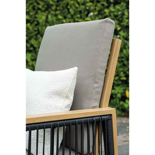 Decala dining fauteuil - aluminium - light teak look - desert sand - vtwonen shop