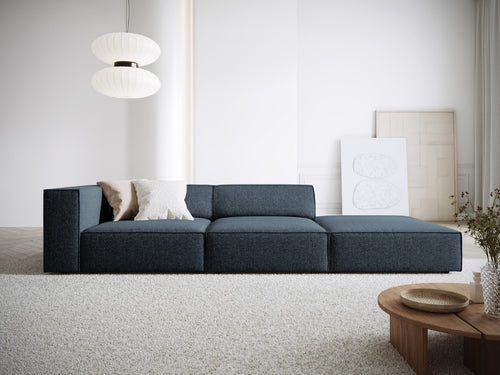 Cosmopolitan Design Rechte bank Arendal 4-zits, chenille, koningsblauw - 102x262x70cm
