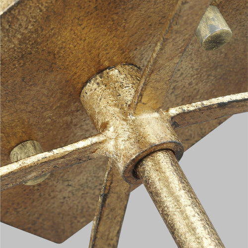 Elstead Feiss Thayer Semi Flush Plafondlamp Antiek Goud