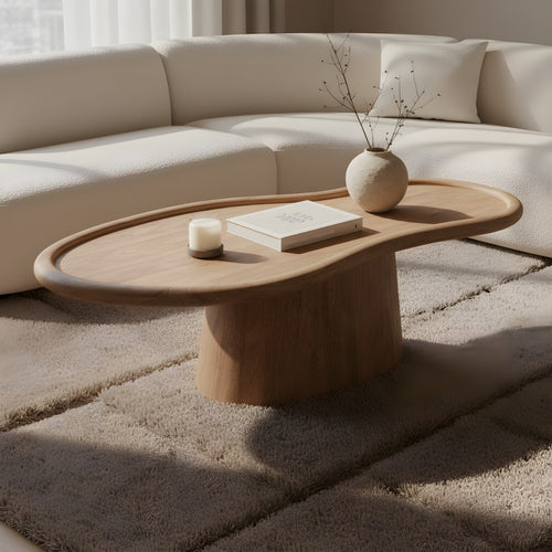 DÉJA Living Salontafel Estella - Organisch Naturel Mangohout - 130x60x39cm - vtwonen shop