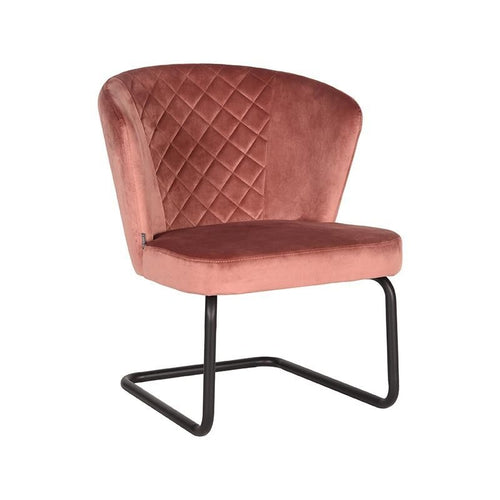 LABEL51 Fauteuil Flow - Roze Velvet - 65x65x81cm - vtwonen shop