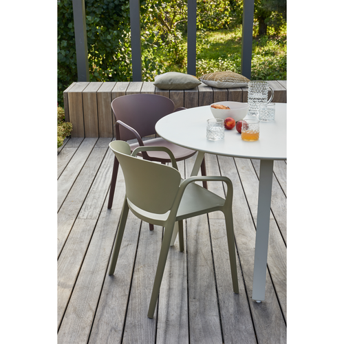 WOOOD tuinstoel Bent - Kunststof - Groen - 75x57x56 - Set van 2