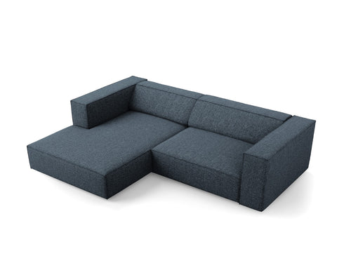 Cosmopolitan Design linker hoekbank Arendal 3-zits, chenille, koningsblauw - 166x224x70cm