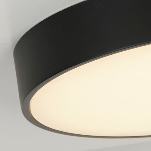 Searchlight Palma LED-plafondlamp, zwart polycarbonaat met witte diffuser