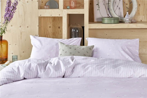 Walra - Dekbedovertrek Little Daisies - 200x220 cm - Lila