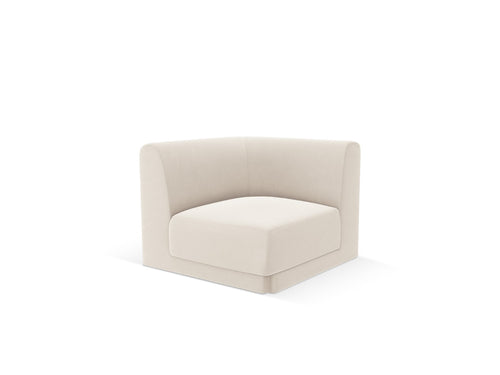 Micadoni Hoekmodule Miley flueel lichtbeige - 90x90x70cm