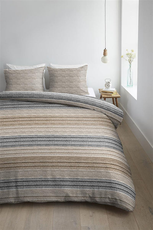 Ambiante dekbedovertrek Cozy Knit - 200x200/220 cm - grijs - vtwonen shop