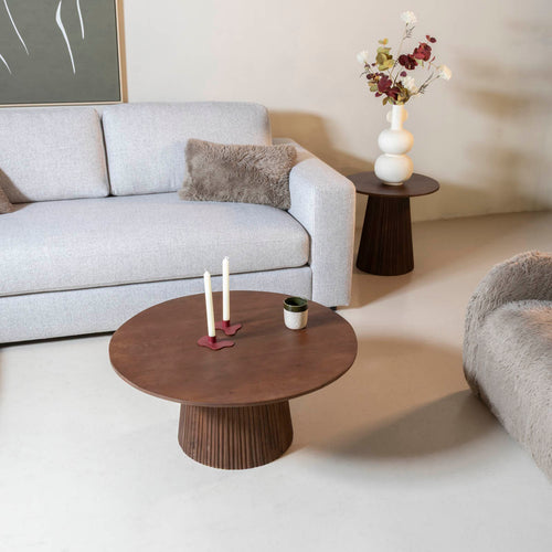 Giga Meubel Salontafel Salvador - Donkerbruin Hout - 80x80x38cm - vtwonen shop