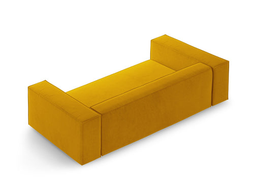 Cosmopolitan Design Bank Arendal 2-zits, chenille met ribbeleffect mosterd - 102x180x70cm