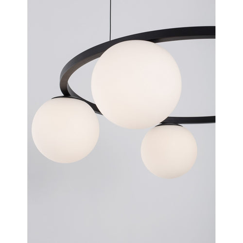 Merano Digby Geïntegreerde LED-plafondlamp Sandy Zwart Metaal, Aluminium Wit Opaal Glas LED 40W 2580Lm 3200K