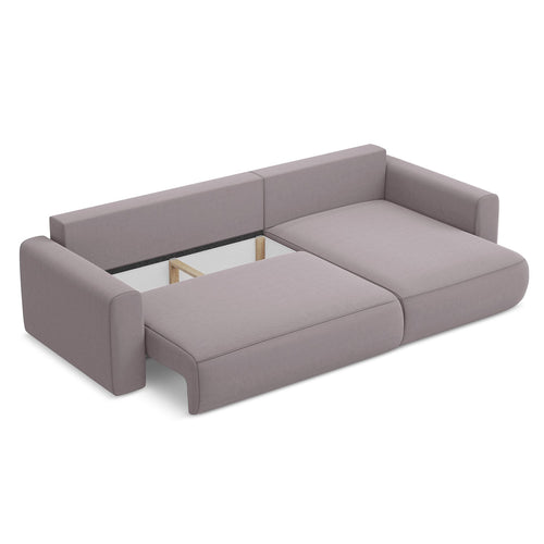 LaMiaSofa hoekbank rechts Perugia - velours - lavendel - 278x149x82