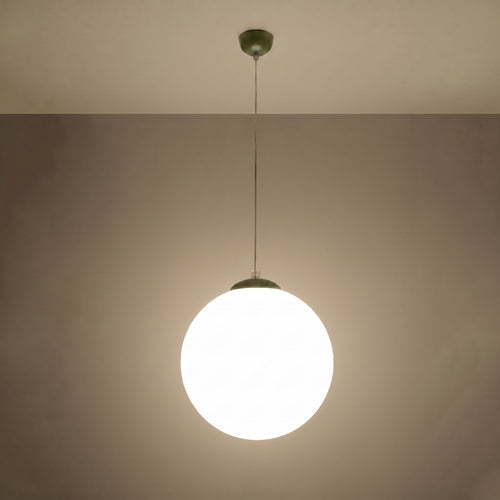 Sollux Lighting Hanglamp UGO 40 olijfgroen - 40x40x130cm