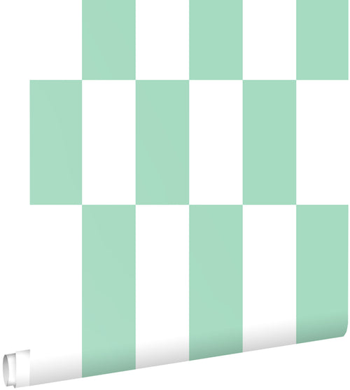 ESTAhome behang streep mintgroen en wit - 50 x 900 cm - 130919 - vtwonen shop